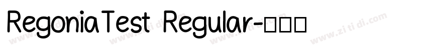 RegoniaTest Regular字体转换